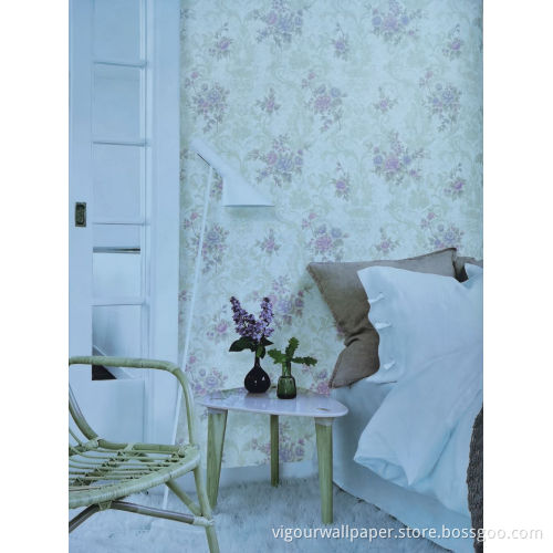 PVC Vinly Wallpaper Flower Design PVC Paper Wallpaper
